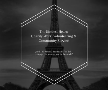 The Kindest Heart: Charity Work Large Rectangle Modelo de Design