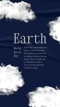 Ontwerpsjabloon van Instagram Video Story van Earth Day Announcement with Clouds