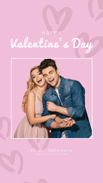 Designvorlage Inspiration to Celebrate Valentine's Day with Couple für Instagram Story