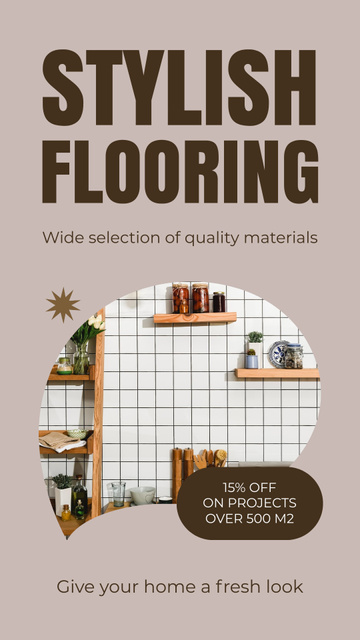 Stylish Flooring for Fresh Home Look Instagram Video Story Modelo de Design