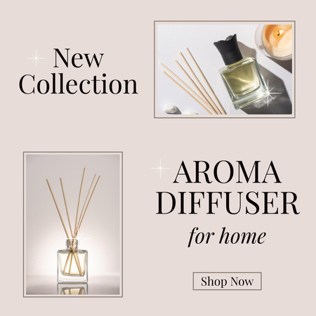Home Fragrance Diffuser Ad Animated Post Design Template
