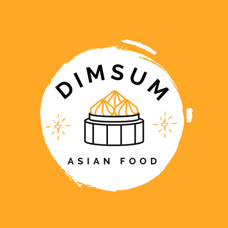 Ontwerpsjabloon van Logo van Asian Restaurant Advertisement