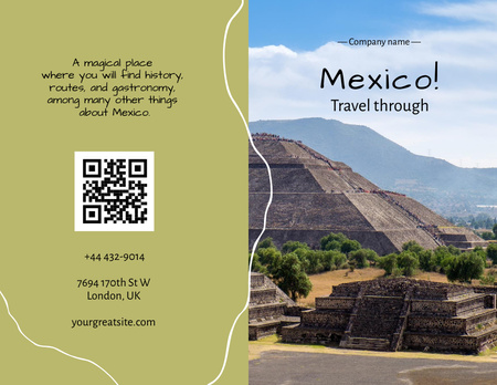 Tour to Mexico Brochure 8.5x11in Bi-fold Design Template