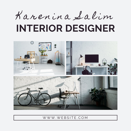 Platilla de diseño Loft Interior Design Collage Instagram AD