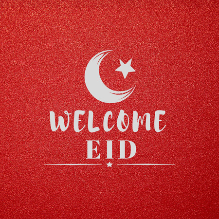 Designvorlage Happy Ramadan Mubarak Greetings on Red für Instagram