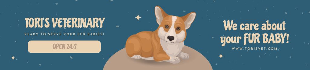 Designvorlage Offer of Veterinary Services for Care of Pets für Ebay Store Billboard