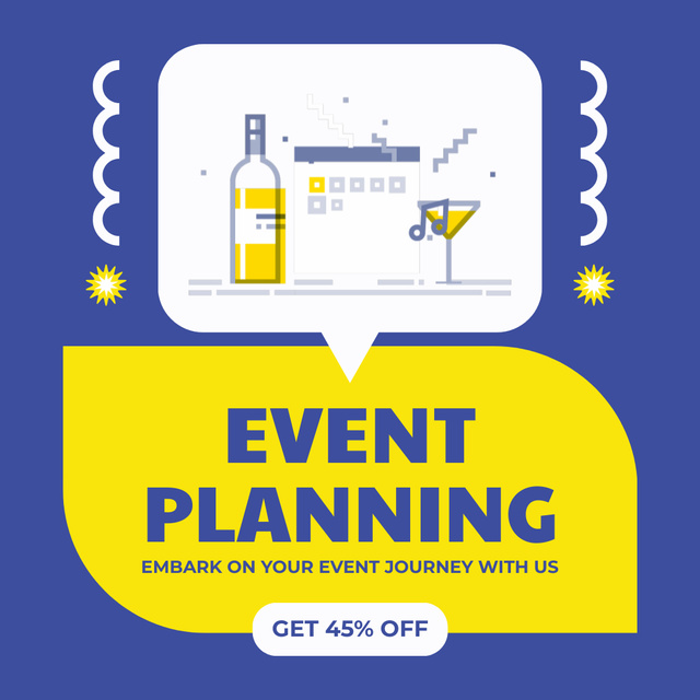 Event Planning with Special Discount Offer Animated Post Modelo de Design