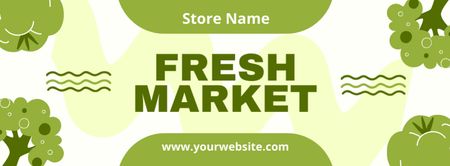 Fresh Market of Fruits and Vegetables Facebook cover Design Template