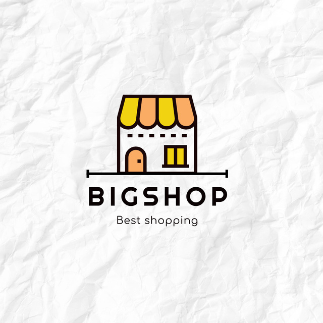 Ontwerpsjabloon van Logo van Illustration of Cute Store