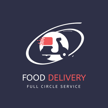 Designvorlage Lebensmittelliefergeschäft für Animated Logo