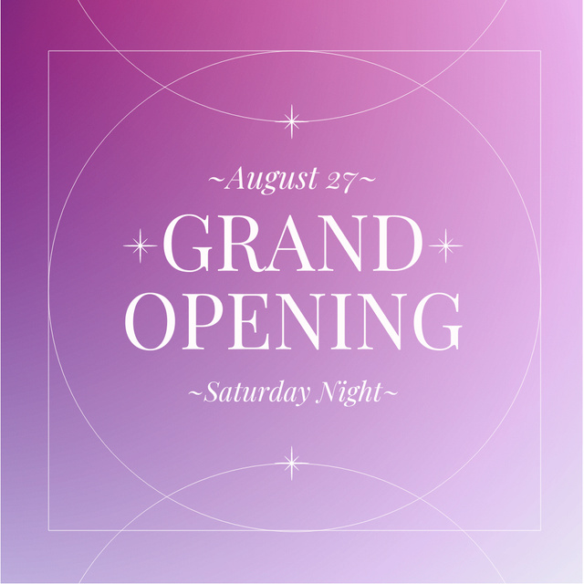 Store Opening Announcement on Gradient Instagram Design Template
