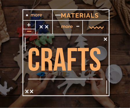Ontwerpsjabloon van Large Rectangle van Craft Materials Offer
