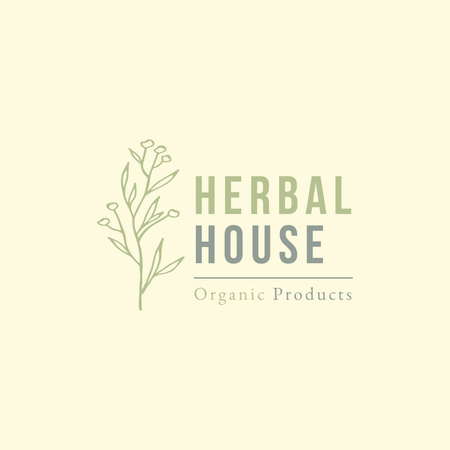organik ve bitkisel ürünler Logo Tasarım Şablonu