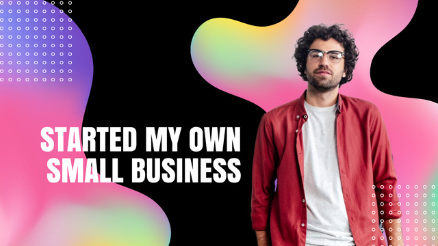 Plantilla de diseño de Personal Story of How I Started my Small Business Youtube Thumbnail 