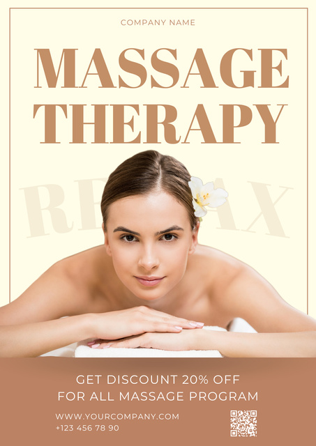 Ontwerpsjabloon van Poster van Special Discount Offer for All Massages