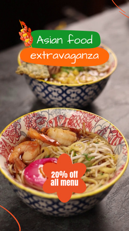 Savory Asian Food At Reduced Price Offer TikTok Video Design Template