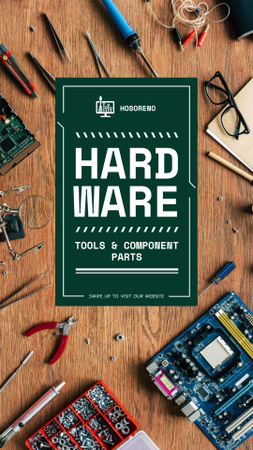 Ontwerpsjabloon van Instagram Story van Hardware Offer with tools