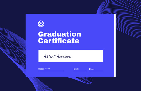 Graduation Award with Abstract Geometric Figures Certificate 5.5x8.5in tervezősablon