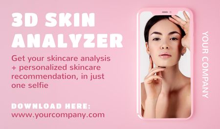 Facial 3D Skin Analysis Offer Business card Design Template