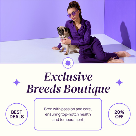 Exclusive Breeds Boutique Instagram AD Design Template