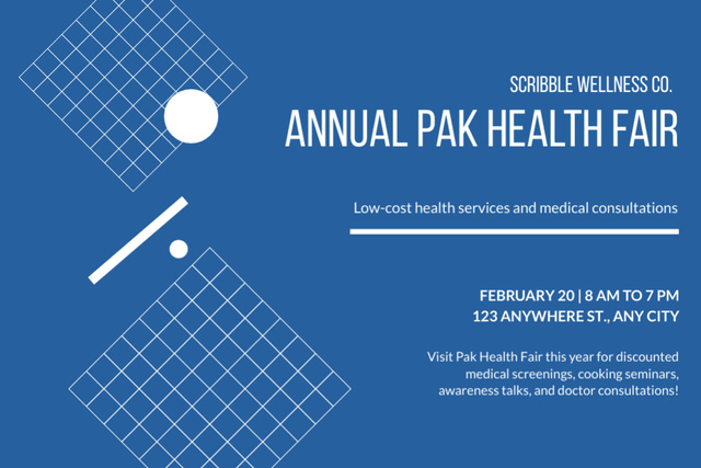 Low-cost Health And Wellness Services Announcement Flyer 4x6in Horizontal Design Template
