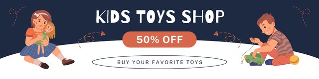Discount on Toys in Favorite Store Twitter Šablona návrhu