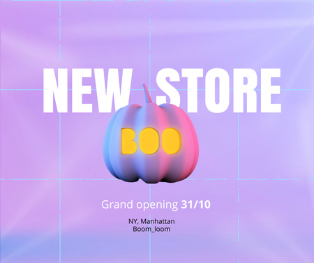 Designvorlage New Halloween Store Opening Announcement für Facebook