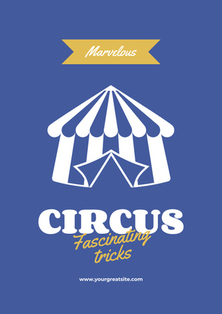 Circus Show Announcement with Funny Clowns Poster tervezősablon