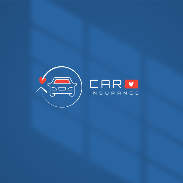 Car Insurance Company Emblem Logo Šablona návrhu