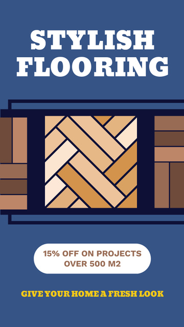 Template di design Various Parquet Patterns For Flooring With Discount Instagram Story