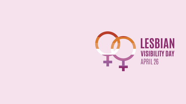 Lesbian Visibility Week with Sign Zoom Background Πρότυπο σχεδίασης