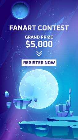 Gaming Contest Announcement Instagram Video Story Modelo de Design