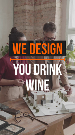 Designvorlage Design and renovation services für Instagram Video Story