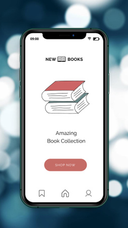 Ontwerpsjabloon van Instagram Video Story van Books Sale Announcement