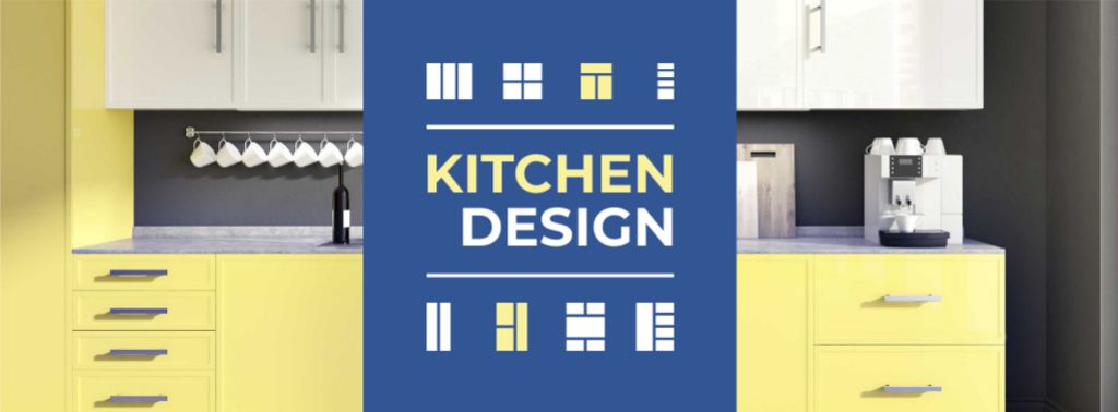 Design Offer with Modern Kitchen Facebook coverデザインテンプレート