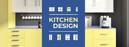 Design Offer with Modern Kitchen Facebook cover Design Template