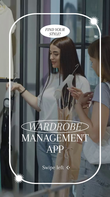 Szablon projektu Efficient Wardrobe Management Application Promotion TikTok Video