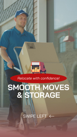 Punctual Moving & Storage Service Offer With Slogan TikTok Video Design Template