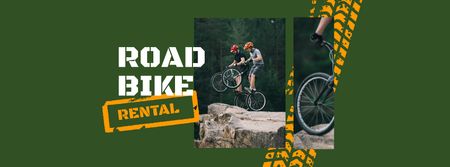 Plantilla de diseño de Road Bikes Rental Offer Facebook cover 