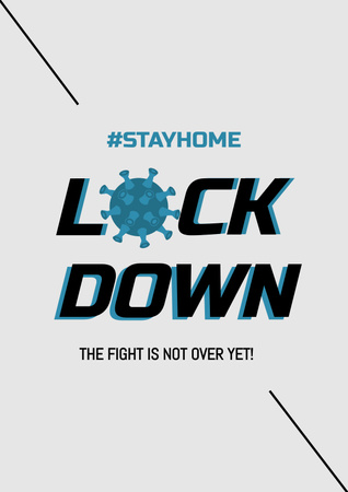 Stay Home Pandemic Motivation Poster Design Template