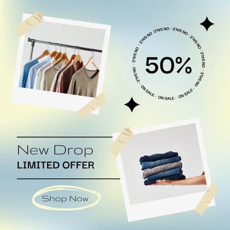 Limited Offer of New Fashion Drop Instagram Design Template