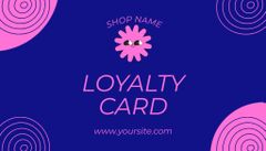 Universal Use Loyalty Program Layout on Blue and Pink