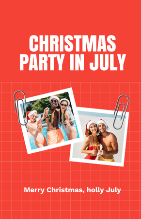 Youth Christmas Party in July by Pool Flyer 5.5x8.5in Design Template