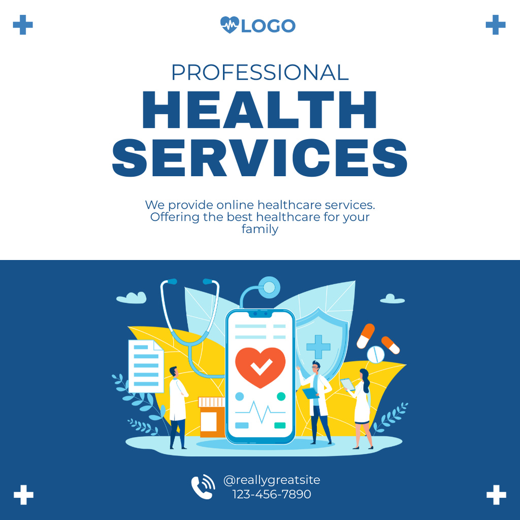 Offer of Professional Healthcare Services Instagramデザインテンプレート