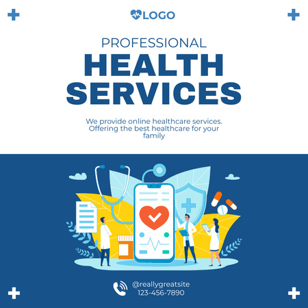 Template di design Offerta di Servizi Sanitari Professionali Instagram