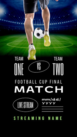 Football Cup Final Announcement Instagram Story Design Template