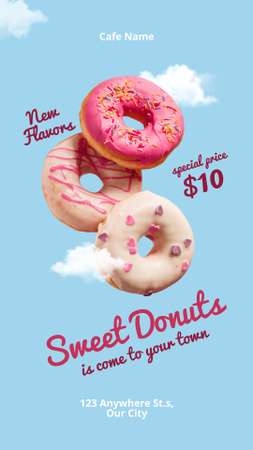 Street Food Offer of Sweet Donuts Instagram Story Design Template