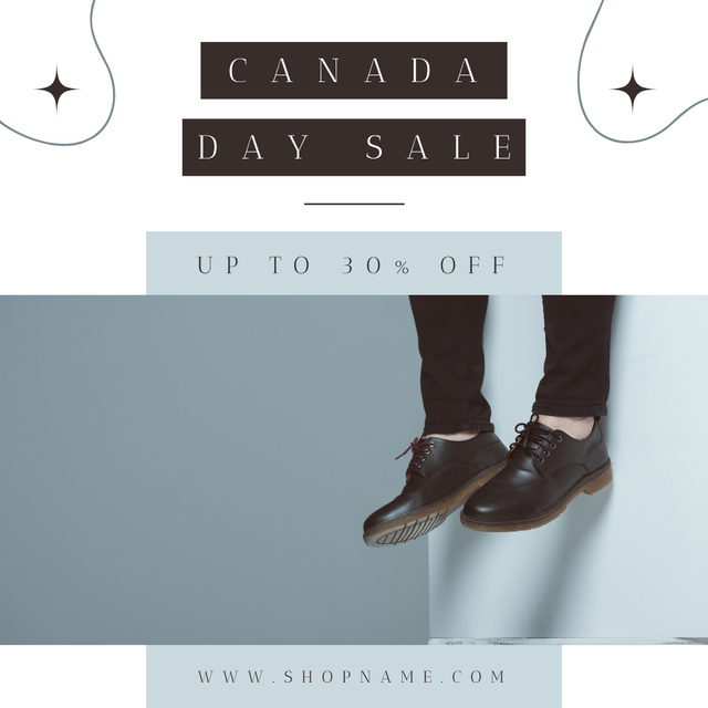 Ontwerpsjabloon van Instagram van Exciting Canada Day Sale Event Notification