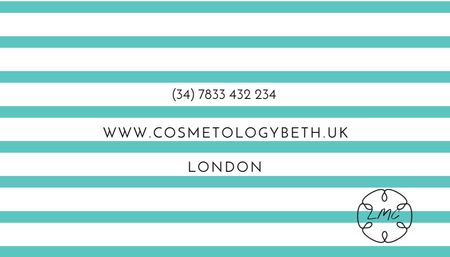 Platilla de diseño Competent Cosmetologist Service Promotion Business Card US