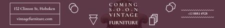 Antique Furniture Ad Luxury Armchair Leaderboard Πρότυπο σχεδίασης